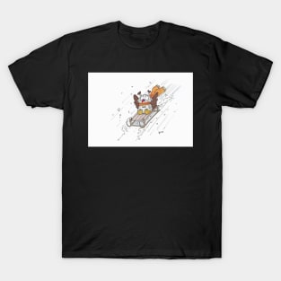 Owl on a sledge T-Shirt